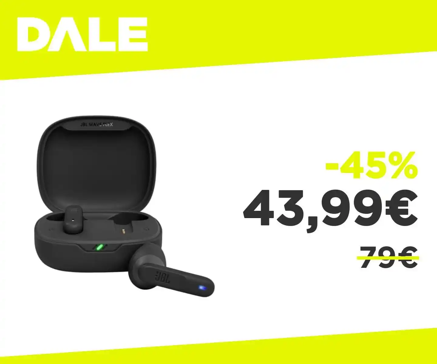 Image from OfferteDale: *Minimo in casa JBL*  👉🏻 JBL Wave Flex Auricolari Wireless In-Ear Bl...