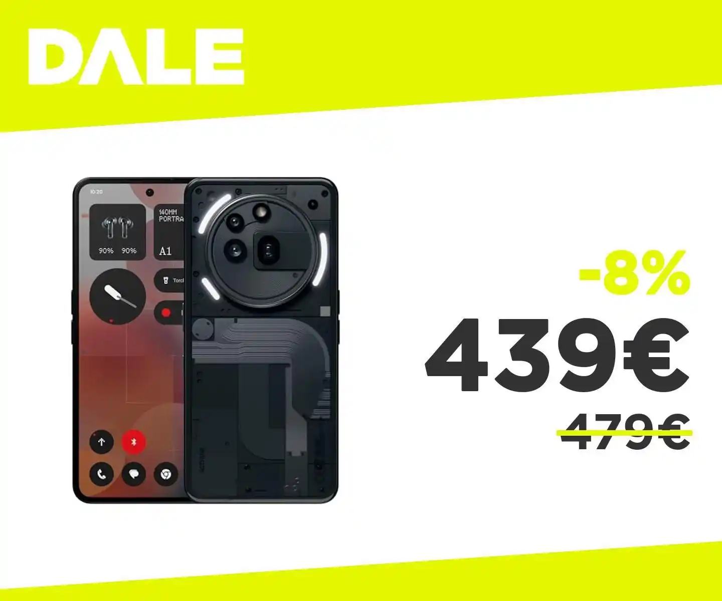 Image from OfferteDale: *Minimo per il Nothing 3a* 👉🏻 Nothing Phone (3a) Pro 256 GB - Fotoc...