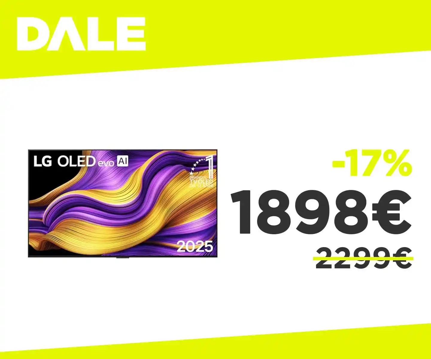 Image from OfferteDale: *Minimo storico per questo TV LG OLED!* 👉🏻 LG OLED evo AI G5 55" 4K...