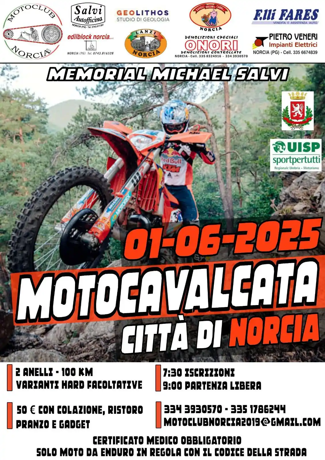 Image from Bikershotel.it - Motoraduni.it - Autoraduni.it - Motoitinerari.it - Bikersfood.it: *MOTOCAVALCATA CITTA’ DI NORCIA* _L'01/06/2025 a Norcia, PG_ Passeggi...