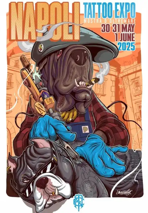 Image from Bikershotel.it -  Motoraduni.it -  Autoraduni.it -  Motoitinerari.it -  Bikersfood.it: *NAPOLI TATTOO EXPO 2025* _30/05 - 01/06/2025 a Casoria, NA_  La secon...