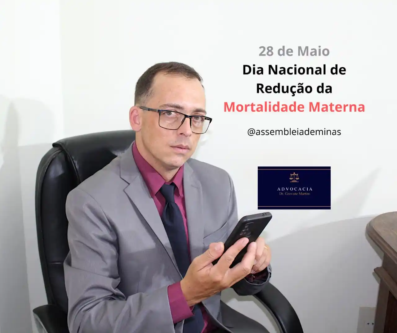 Image from Advocacia Dr. Geovane Martins: "O Dia Nacional de Redução da Mortalidade Materna chama a atenção para...