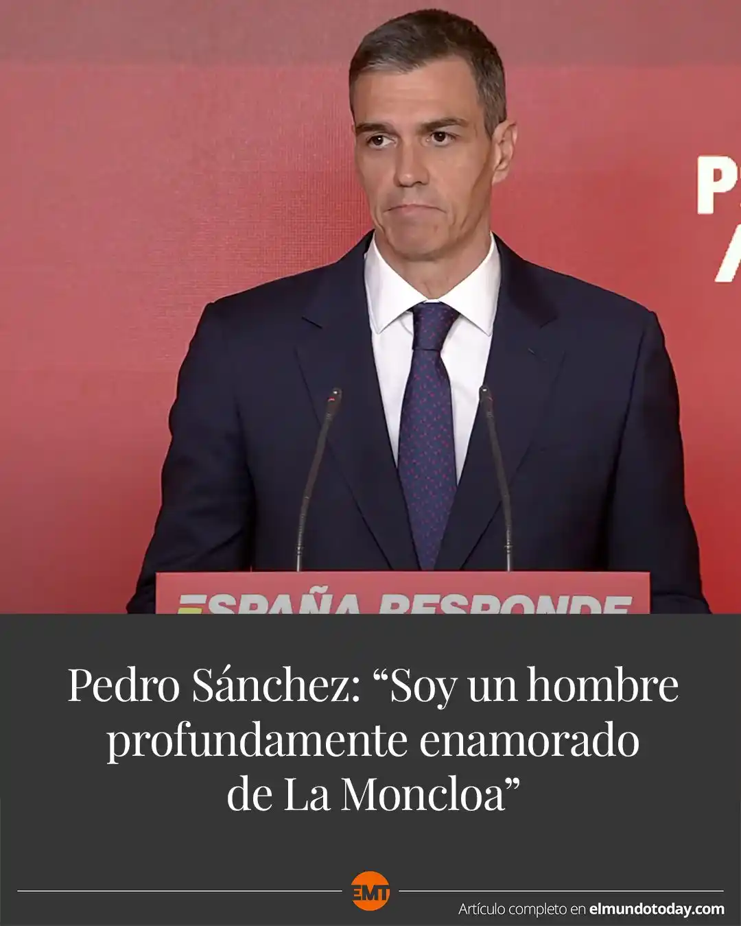 Image from El Mundo Today: «Pido perdón a la ciudadanía. Nunca debimos confiar en esa persona y m...