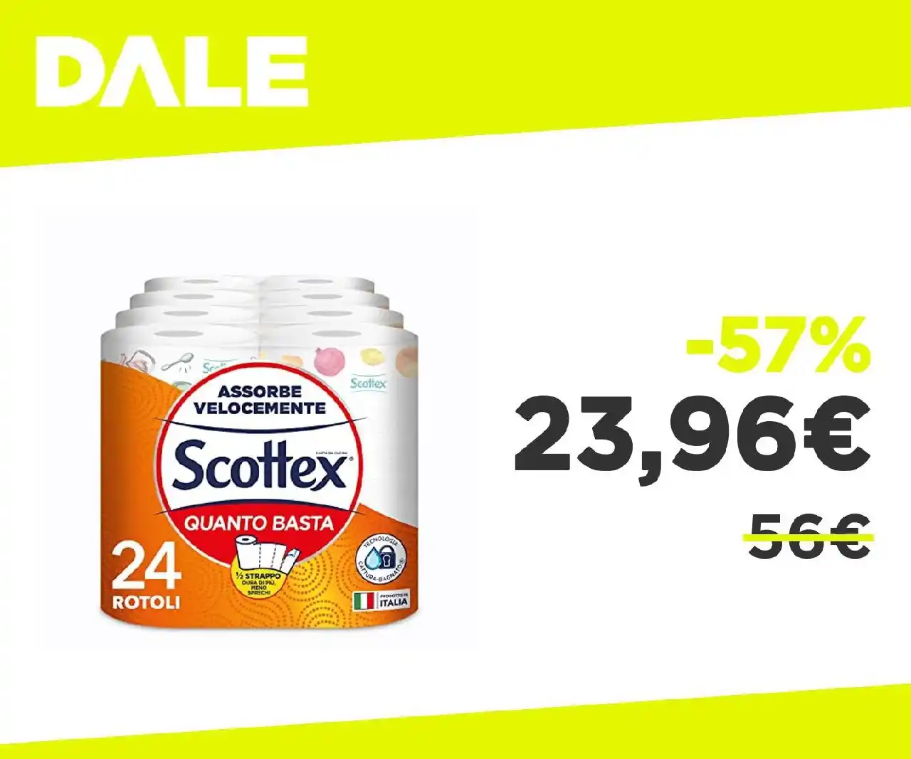 Image from OfferteDale: *Sconto per i 24 maxi rotoli di Scottex!* 👉🏻 Scottex Quanto Basta -...