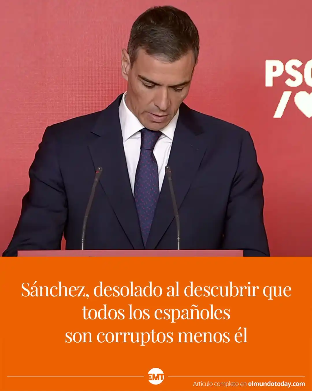 Image from El Mundo Today: Se siente solo y desamparado y lamenta haber confiado en otro ser huma...