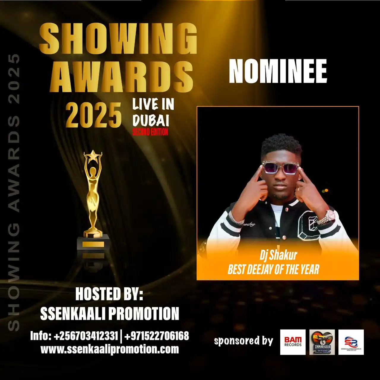 Image from ✨SHOWING AWARDS ✨🦅: Showing awards 2025 Live in Dubai Nominee Deejay Shakur Best Deeja...
