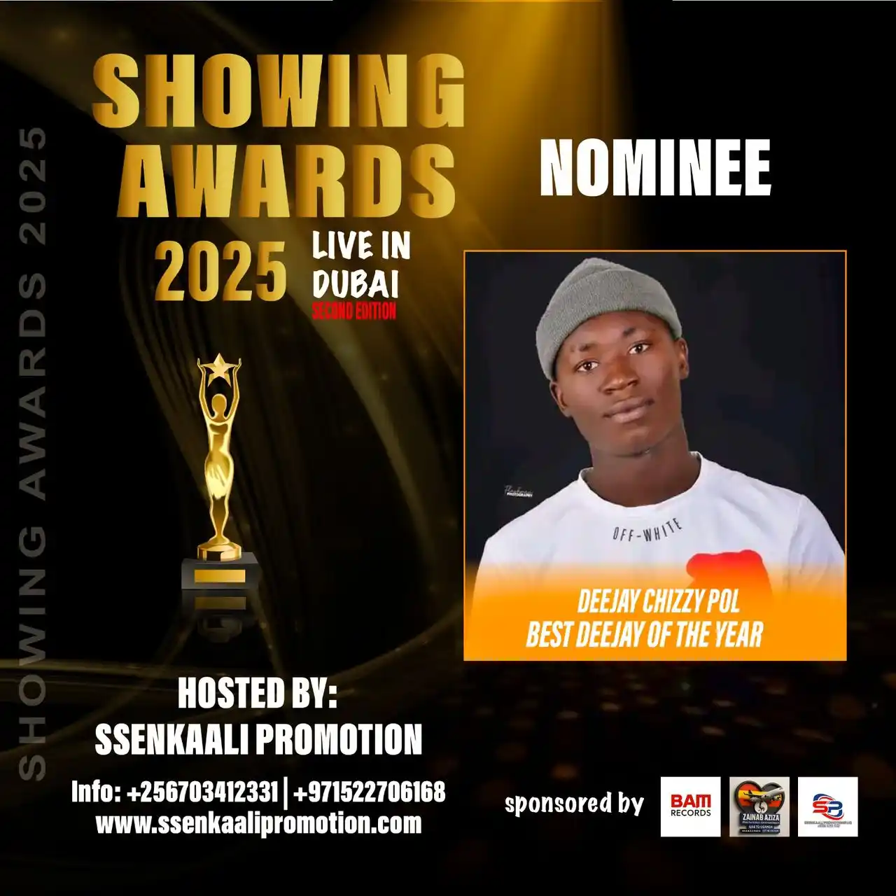 Image from ✨SHOWING AWARDS ✨🦅: Showing awards 2025 Live in Dubai Nominee Dj Chizzy pol Best Deeja...