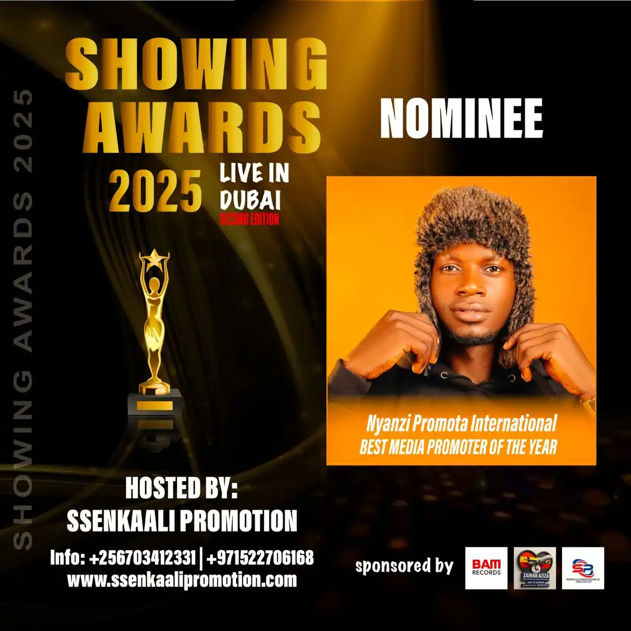 Image from ✨SHOWING AWARDS ✨🦅: Showing awards 2025 Live in Dubai  Nominee  Nyanzi Promota internation...