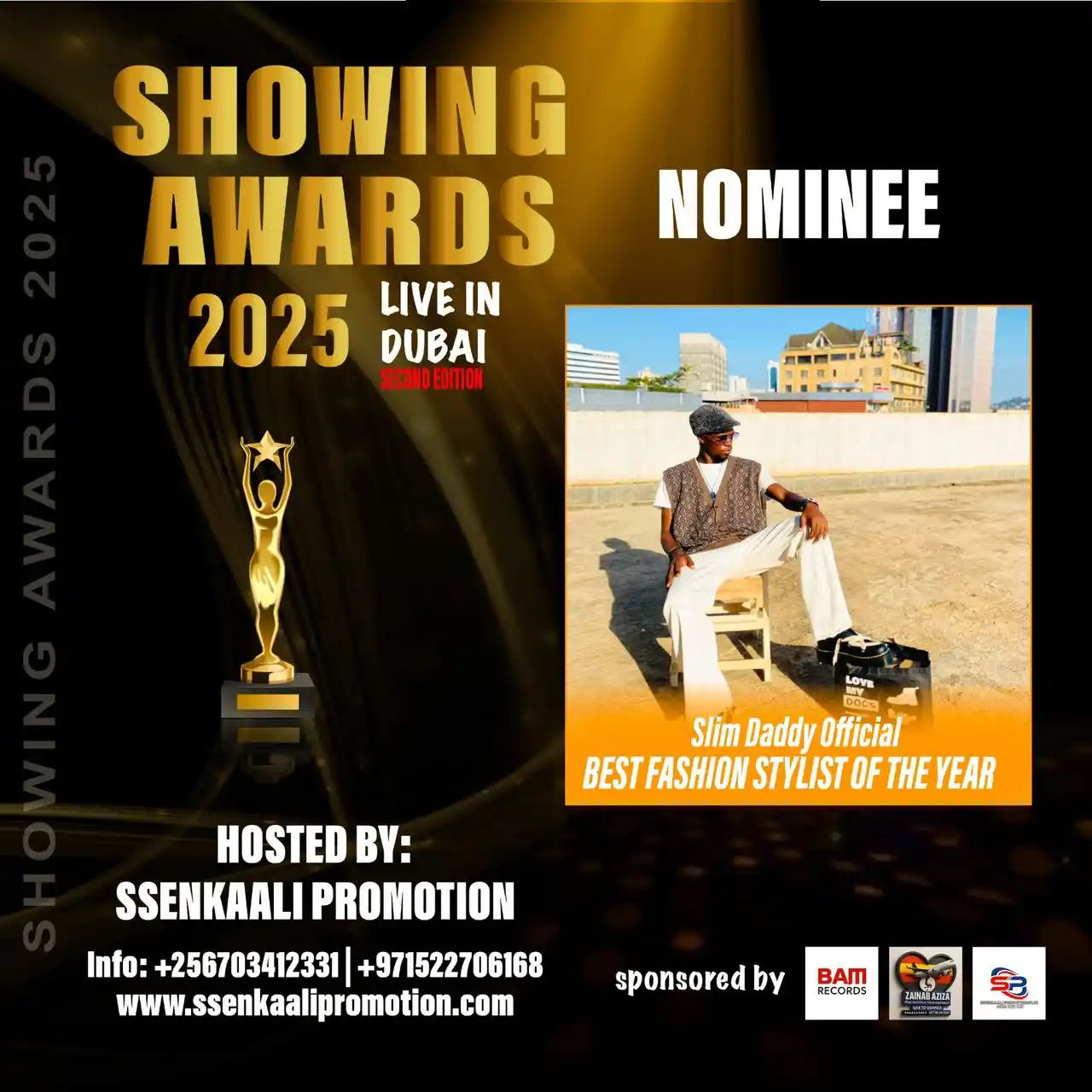 Image from ✨SHOWING AWARDS ✨🦅: Showing awards 2025 Live in Dubai Nominee Slim Daddy official Fashi...
