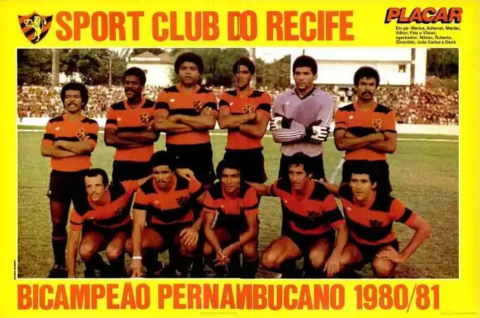 Image from Bolavip | Sou Sport: 🦁Sport Club Recife BI campeão Pernambuco: 🔺 Em pé (da esquerda par...