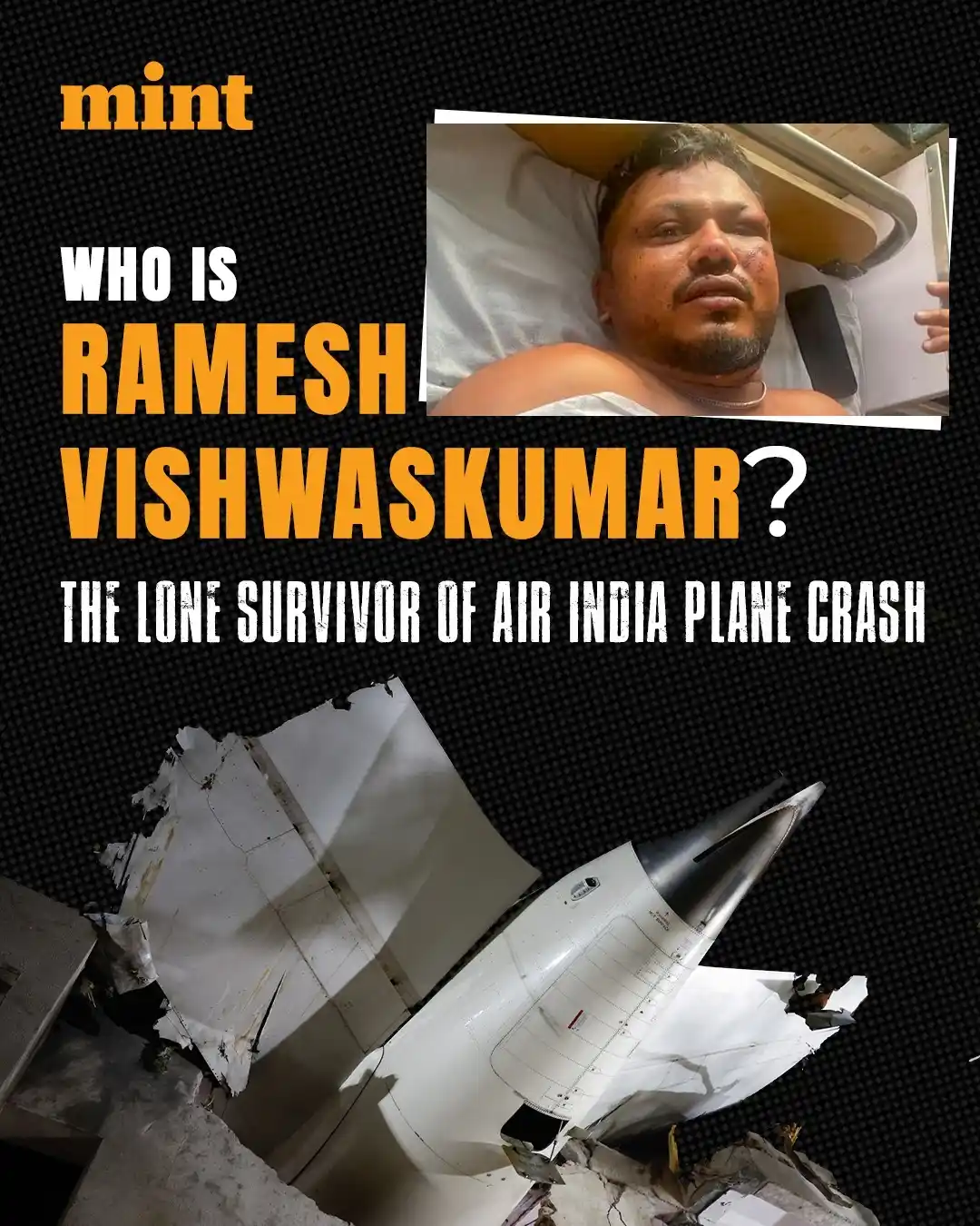 Image from Mint: 🚨The Air India plane crash in Ahmedabad took 241 lives, including the...