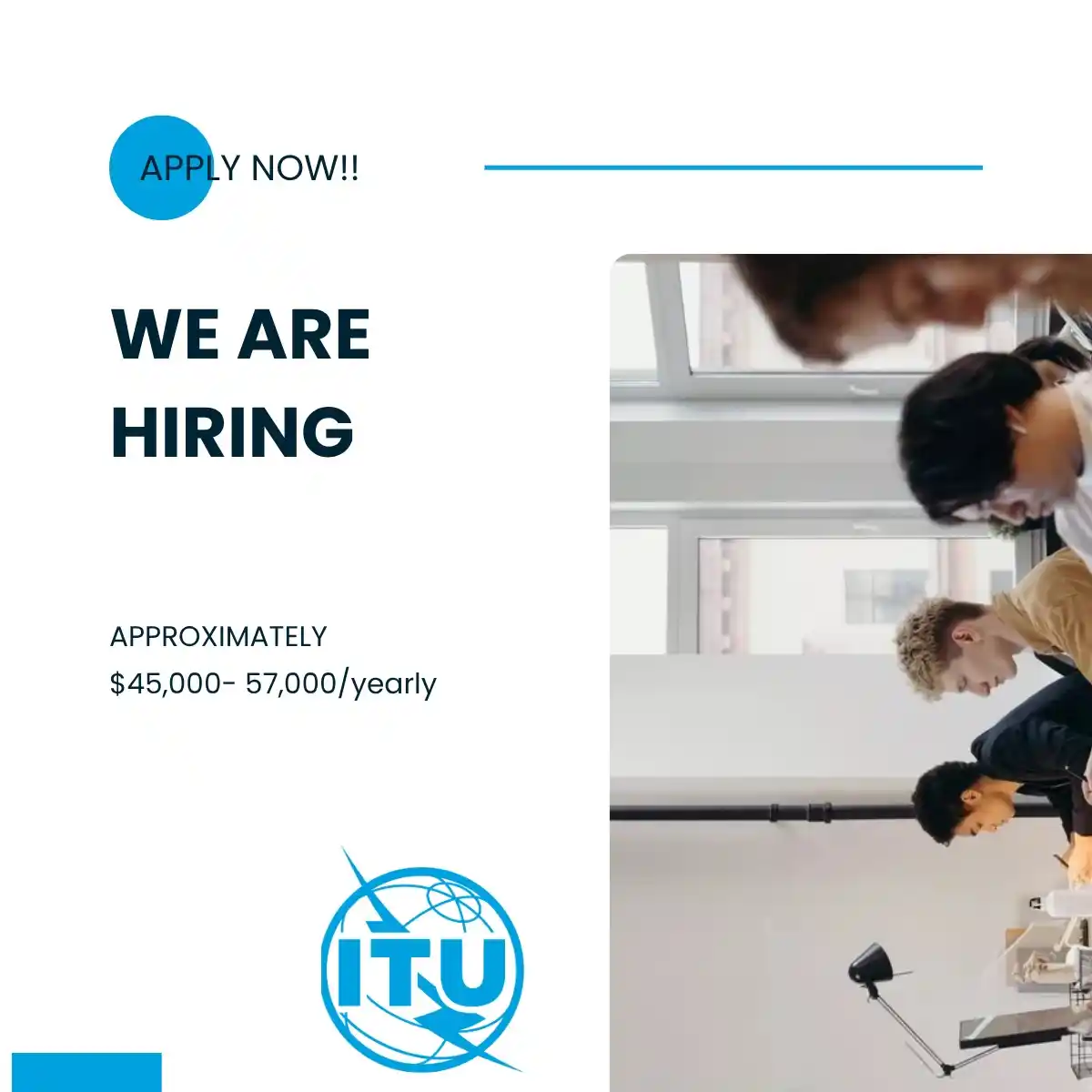 Image from UN Jobs & NGO Jobs: 𝗧𝗵𝗲 𝗜𝗻𝘁𝗲𝗿𝗻𝗮𝘁𝗶𝗼𝗻𝗮𝗹 𝗧𝗲𝗹𝗲𝗰𝗼𝗺𝗺𝘂𝗻𝗶𝗰𝗮𝘁𝗶𝗼𝗻 �...