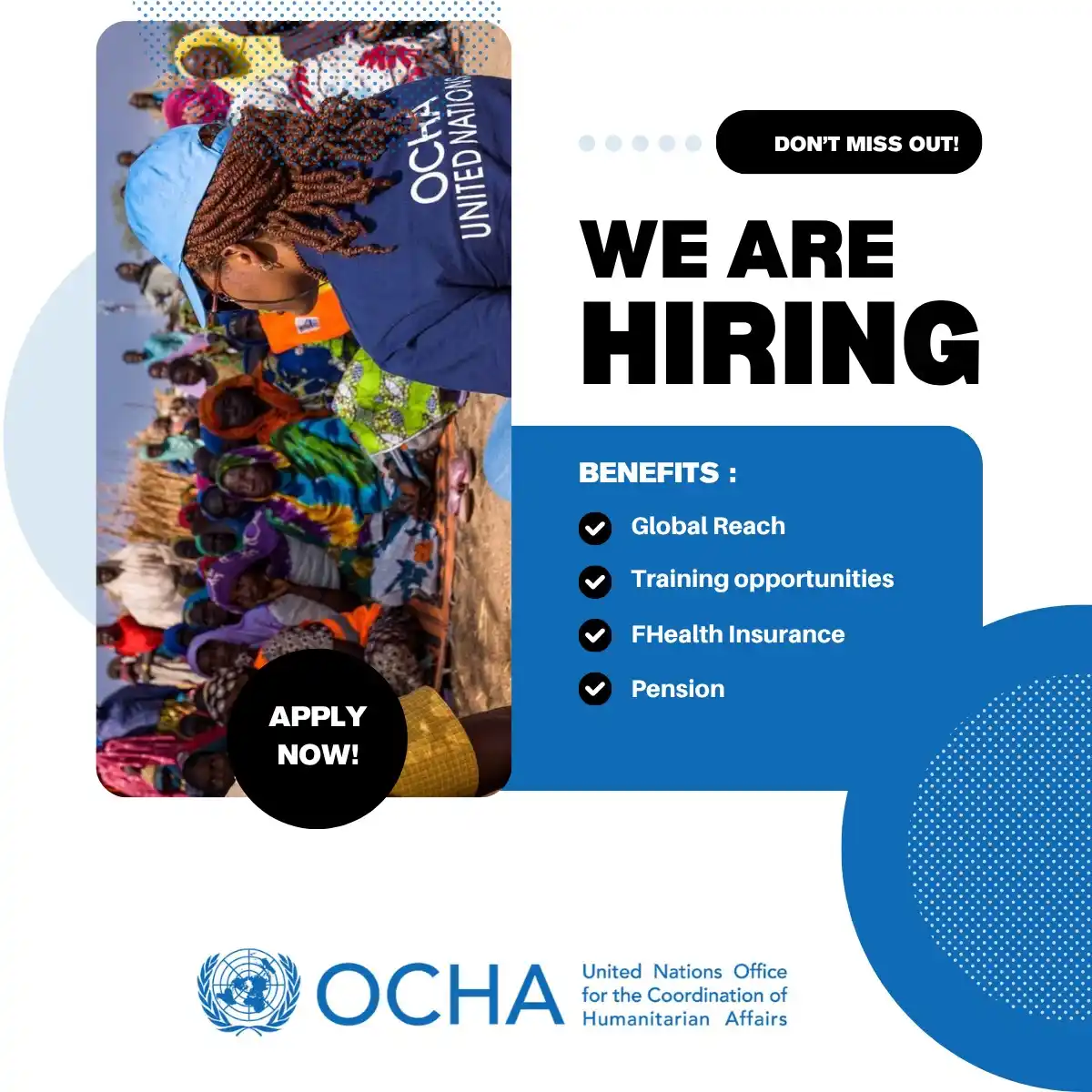 Image from UN Jobs & NGO Jobs: 𝗧𝗵𝗲 𝗨𝗻𝗶𝘁𝗲𝗱 𝗡𝗮𝘁𝗶𝗼𝗻𝘀 𝗢𝗳𝗳𝗶𝗰𝗲 𝗳𝗼𝗿 𝘁𝗵𝗲 𝗖𝗼𝗼𝗿...