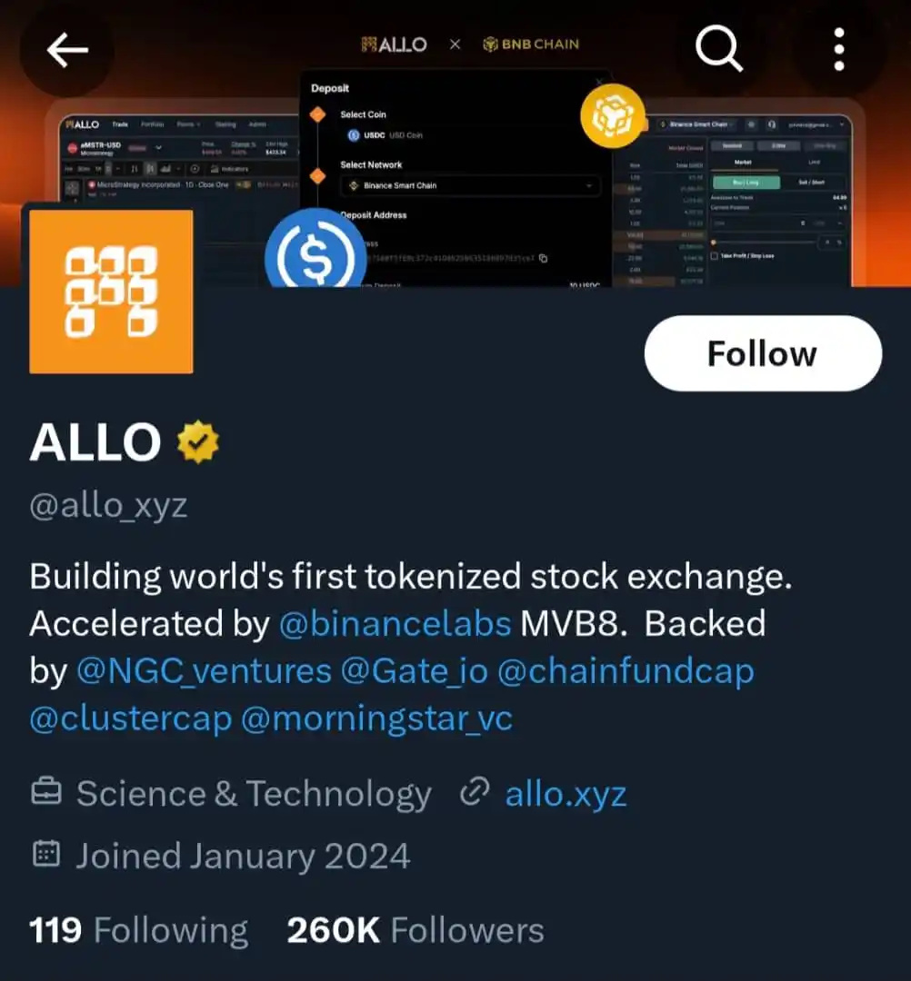Image from Engr. Dannie Gee: This $ALLO coin was my most profitable coinlisting trade last week, an...