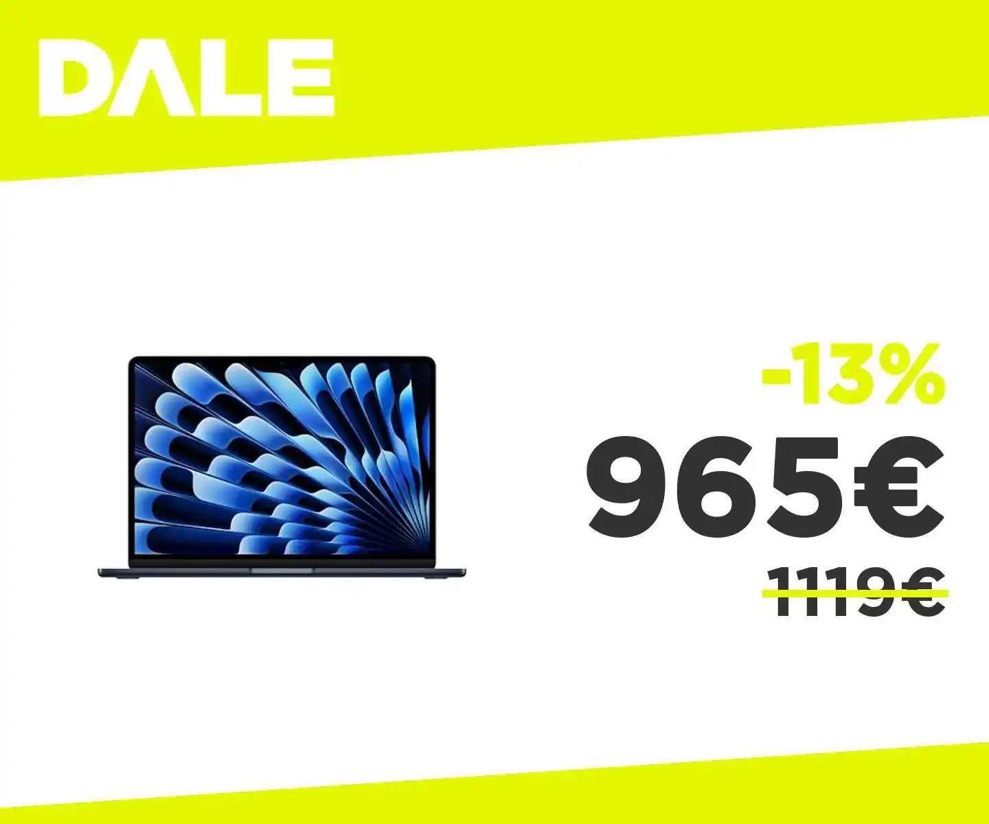 Image from OfferteDale: *Torna il calo per il MacBook Air con M3!*  👉🏻 Apple 2024 MacBook Ai...