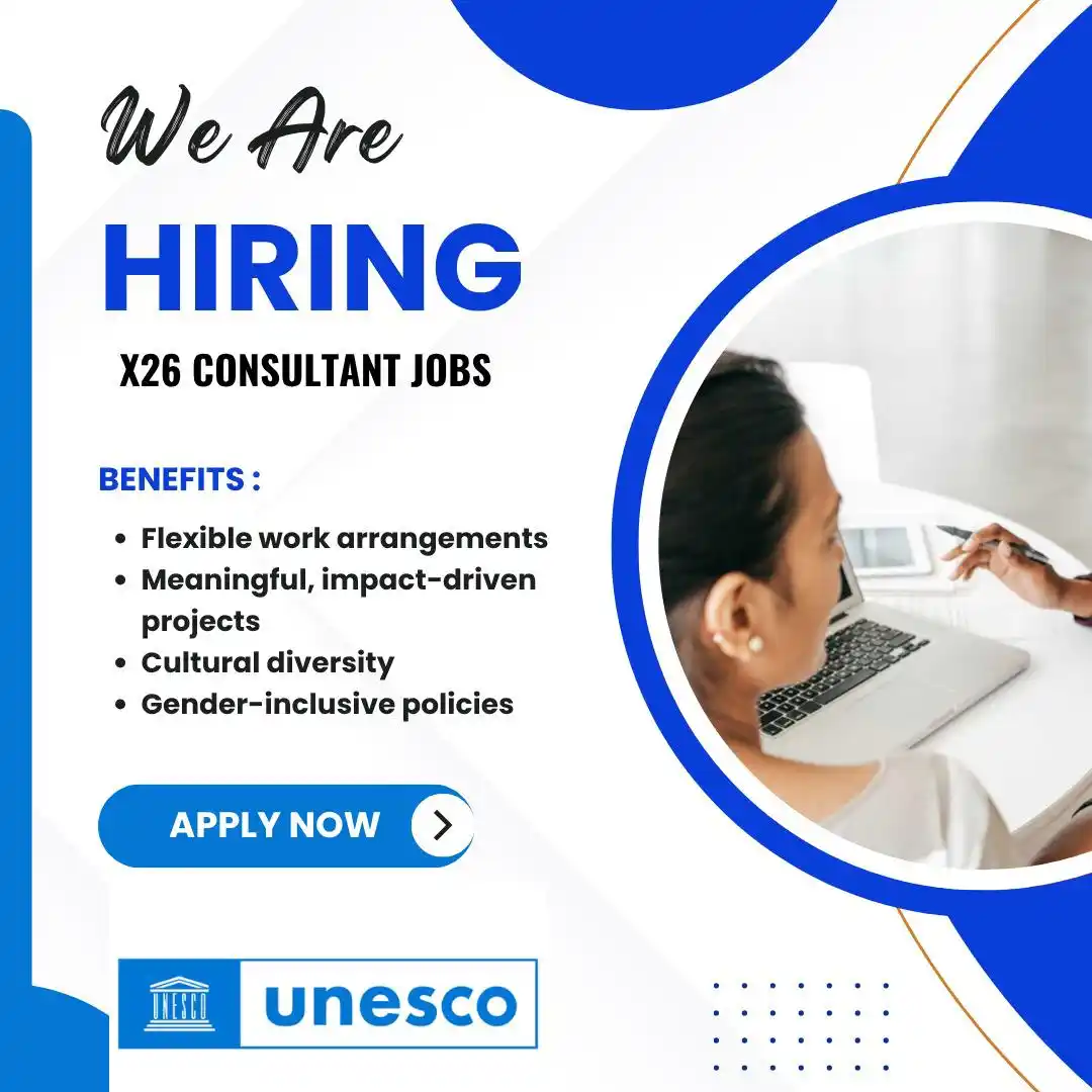 Image from UN Jobs & NGO Jobs: 𝗨𝗡𝗘𝗦𝗖𝗢 𝘅𝟯𝟲 𝗖𝗼𝗻𝘀𝘂𝗹𝘁𝗮𝗻𝘁 𝗷𝗼𝗯𝘀 𝗳𝗼𝗿 𝟮𝟬𝟮𝟱. 𝗔�...