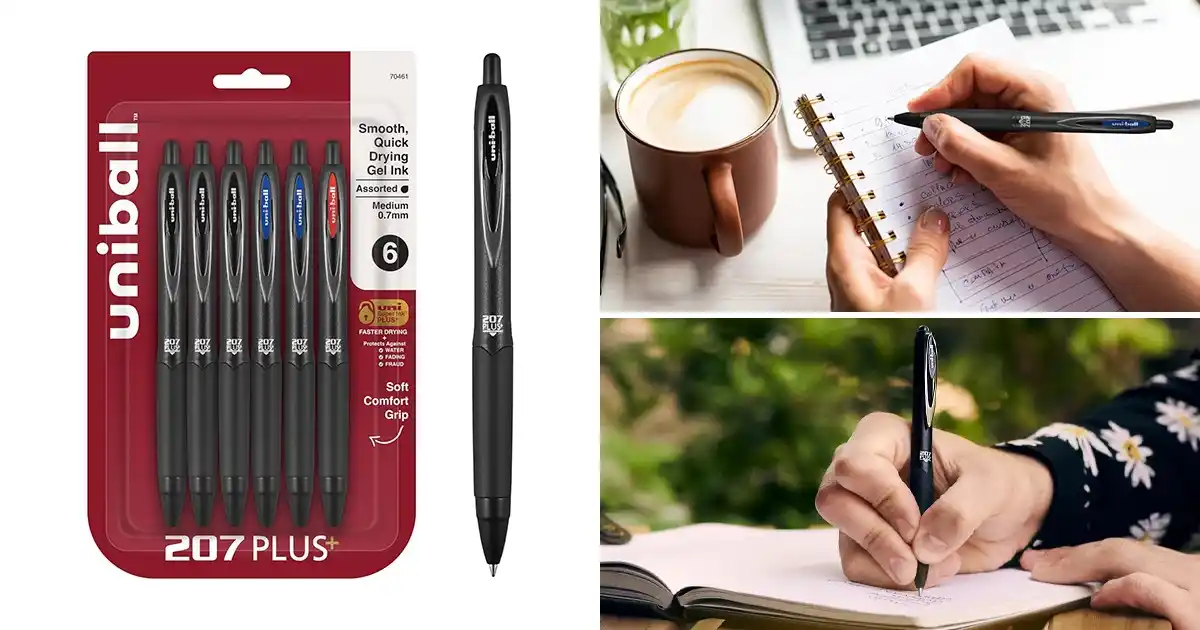 Image from Great Deals Singapore: uniball 207 Plus+ Retractable Gel Pens (6-Pack) on sale for *S$11.76* ...