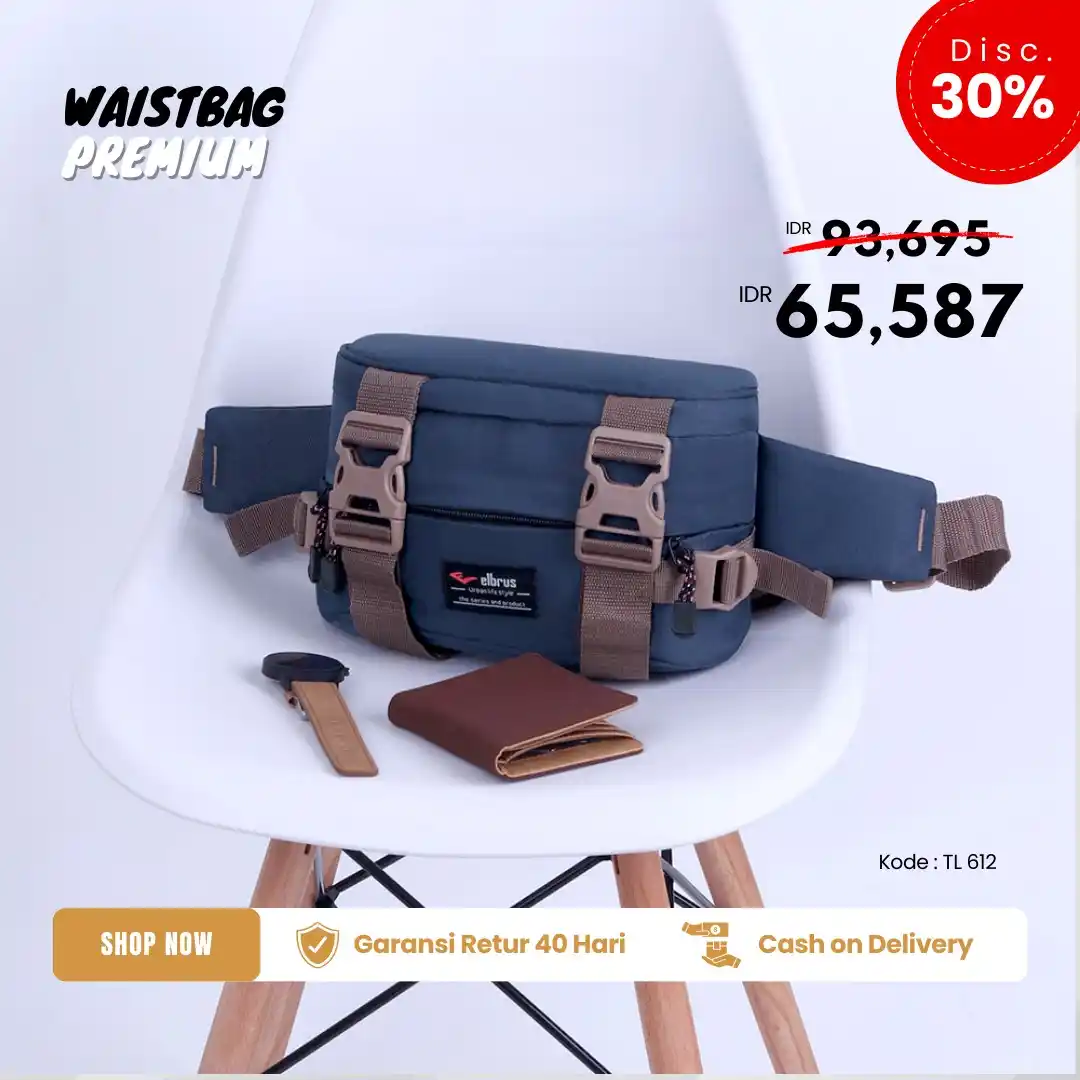 Image from Dropshipper.co.id - Bahan Posting Hari Ini: *Waistbag TL 612* Cocok dipakai sehari hari💫 Harga Jual : Rp65,587 Te...