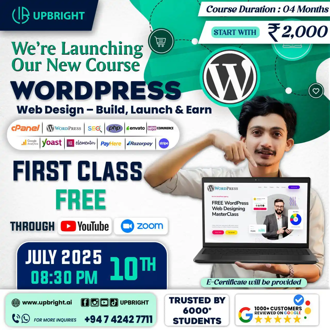 Image from UPBRIGHT : 🖥 WordPress Web Design Course – New Batch Launching Now! Build 🛠 you...