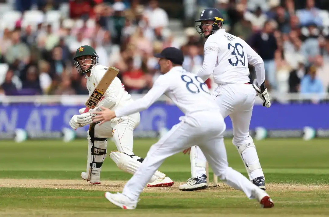 Image from Zimbabwe Cricket: Zimbabwe lose their third wicket as Sean Williams' innings of 88 comes...