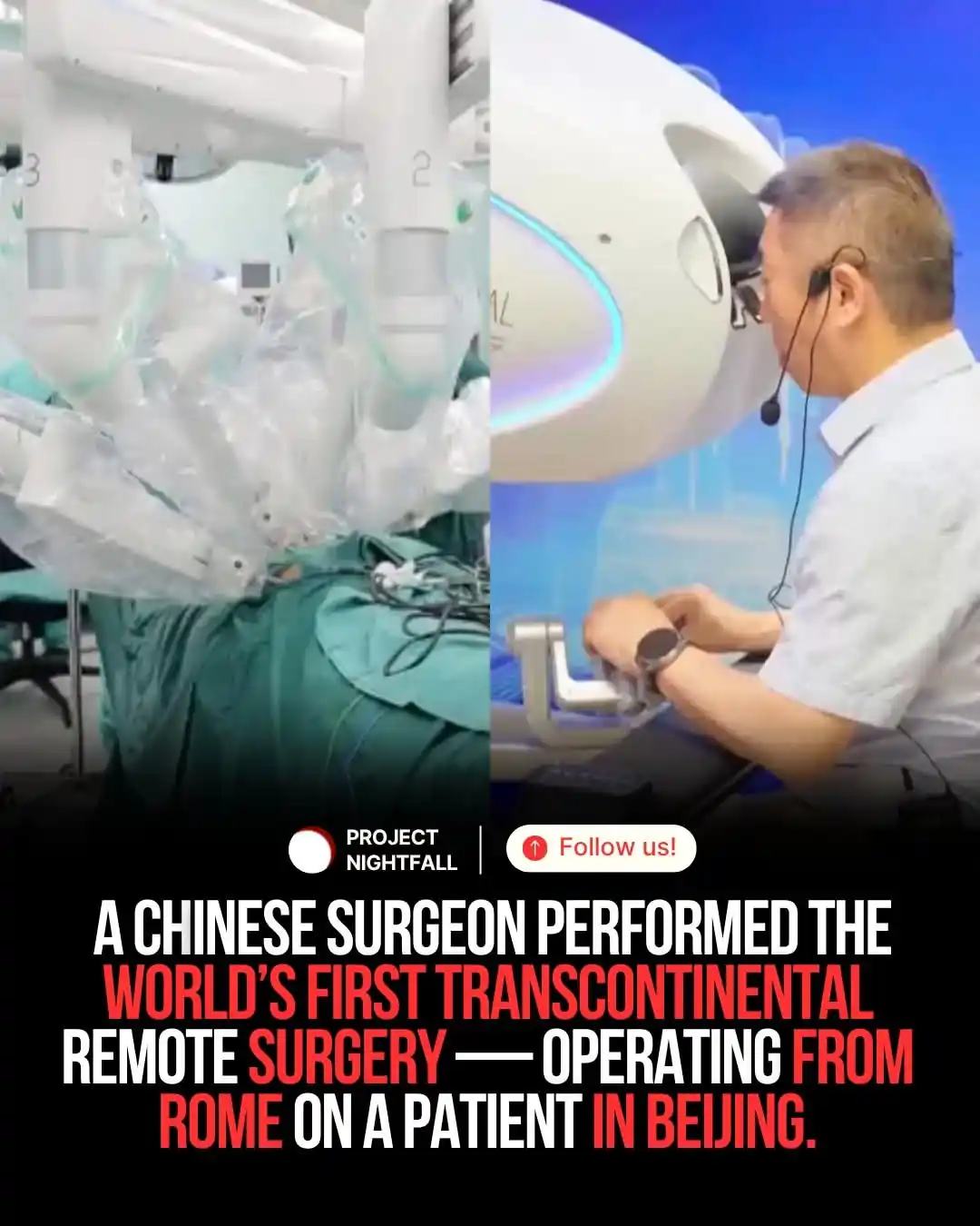 Image from Arthur Marara: A Chinese surgeon operated on a patient 8,000 kilometers away — and it...