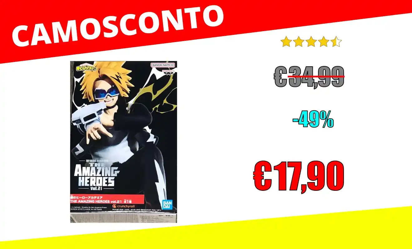 Image from OfferteSconto: *Banpresto The Amazing Heroes: My Hero Academia Vol.21 - Denki Kaminar...