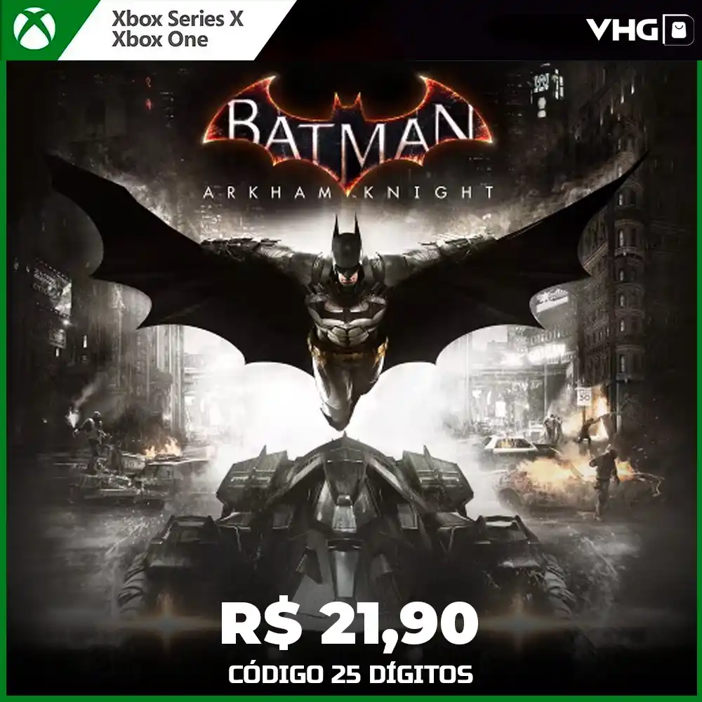 Image from Very Hard Games / Play Now : *Batman Arkham Knight*  _Para Xbox One, Xbox Series S|X_  *R$ 21,90 no...
