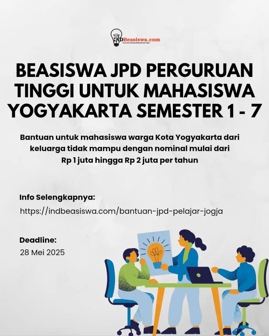 Image from INDBeasiswa - Info Beasiswa Terbaru 2025: 🎓 Beasiswa JPD Perguruan Tinggi 2025 untuk Mahasiswa Kota Yogyakarta ...