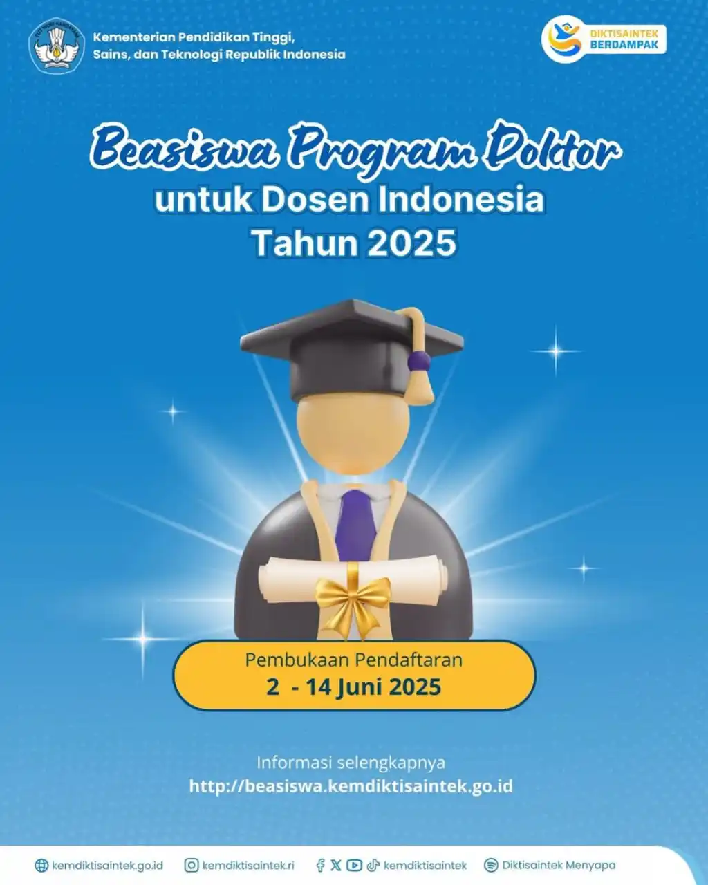 Image from INDBeasiswa - Info Beasiswa Terbaru 2025: BEASISWA PROGRAM DOKTOR UNTUK DOSEN INDONESIA TAHUN 2025  Kementerian ...