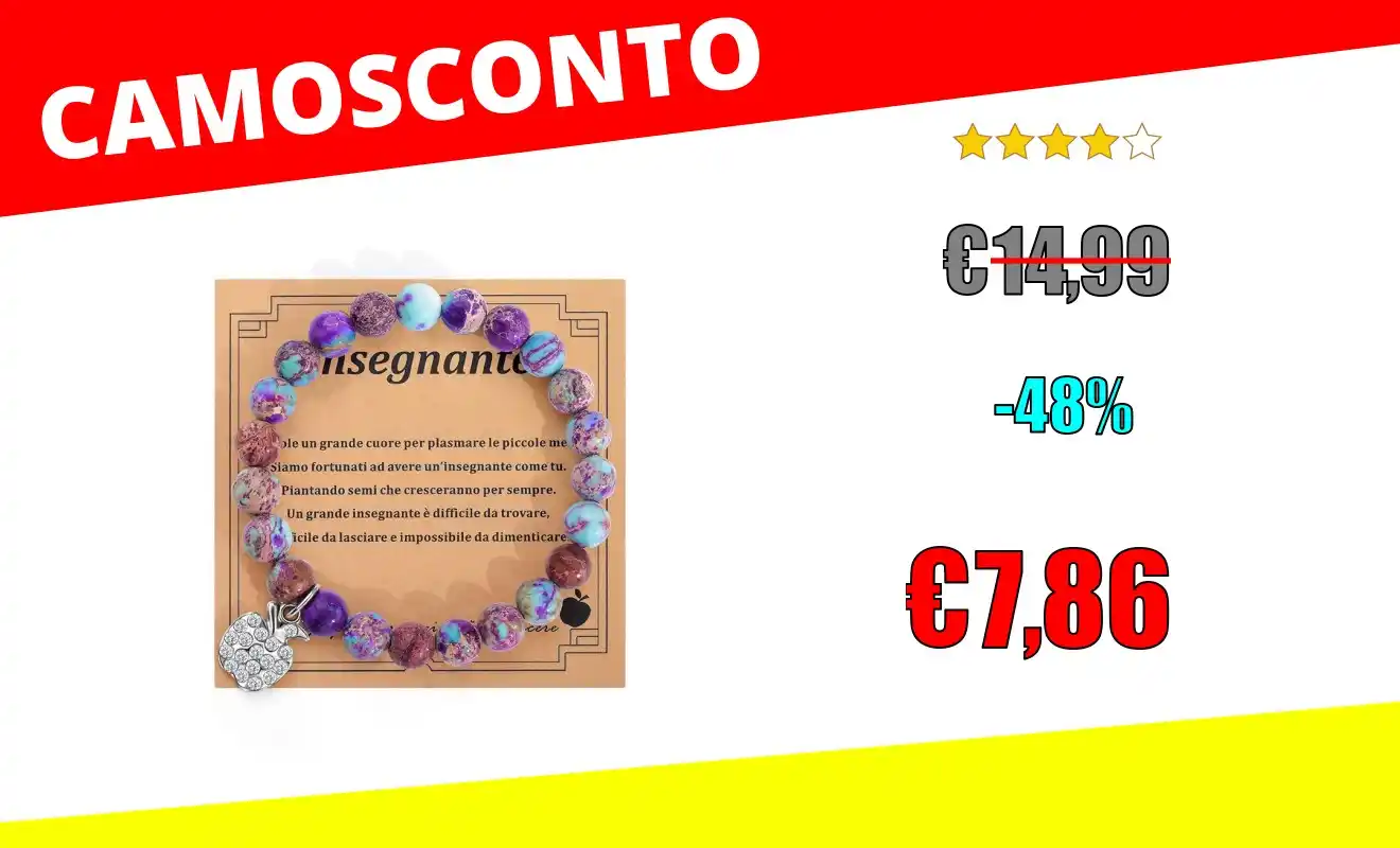 Image from OfferteSconto: *BOCHOI Bracciale Insegnanti Regali per gli Maestra della Scuola Bracc...
