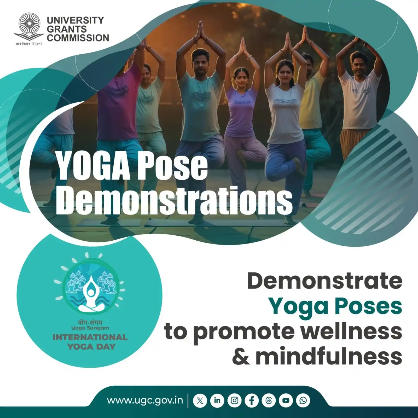 Image from UGC India: Celebrate Yoga! Campuses across the country are demonstrating yoga po...