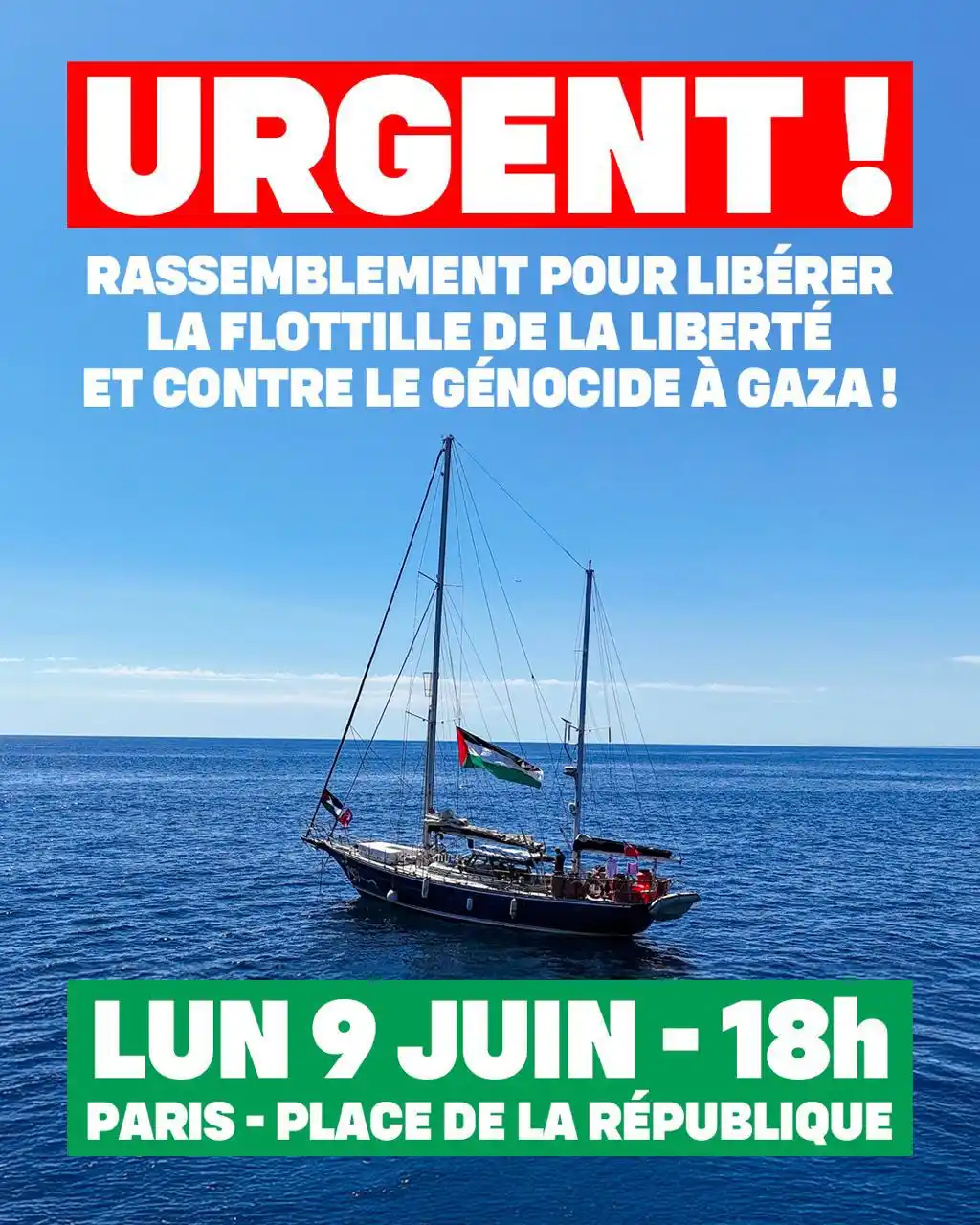 Image from Jean-Luc Mélenchon: 🔴 COMMUNIQUÉ DE PRESSE DE LA FRANCE INSOUMISE Interception du navire...