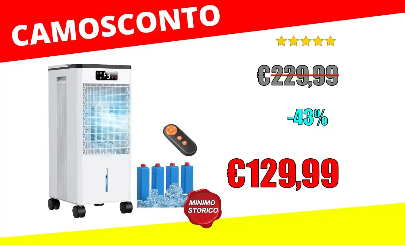 Image from OfferteSconto: *Condizionatore Portatile Max 7.5L-Raffreddamento Evaporativo a Crista...