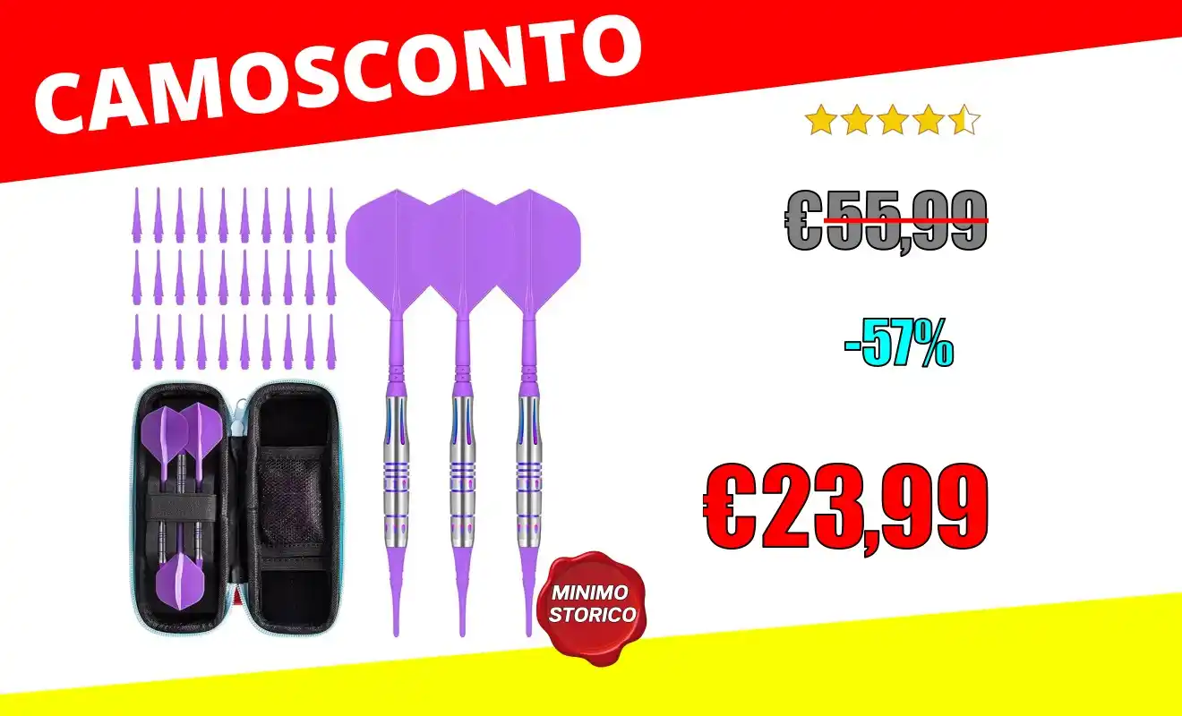 Image from OfferteSconto: *CyeeLife Freccette con Punta in plastica, 90% tungsteno* ❌ ~55,99€~...