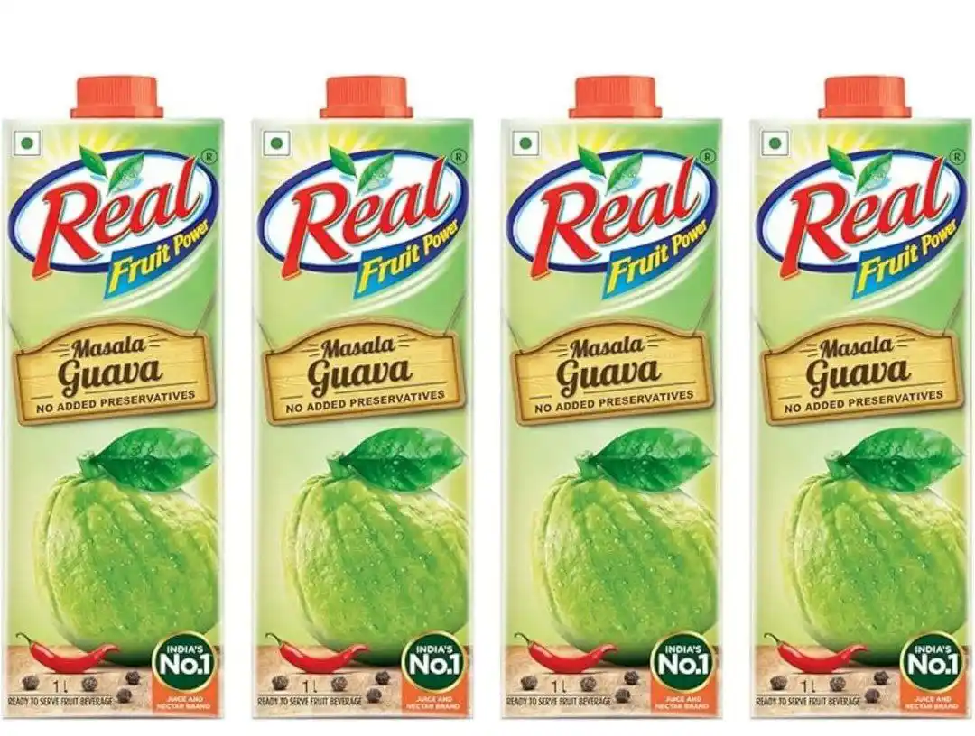 Image from Loots4u : Deals & Offers: DABUR Real Masala Guava Fruit Juice-1 Liter (Pack Of 4) @302 https://...