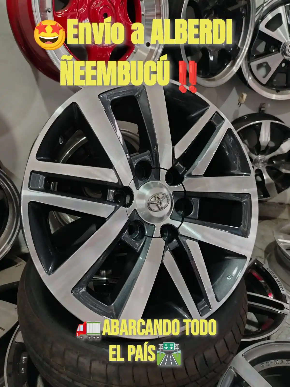 Image from Tienda Online Llantas: 🤩Envío a ALBERDI ÑEEMBUCÚ, Toyota Revo🇧🇷18 6x139 nuevos en caja‼️ �...