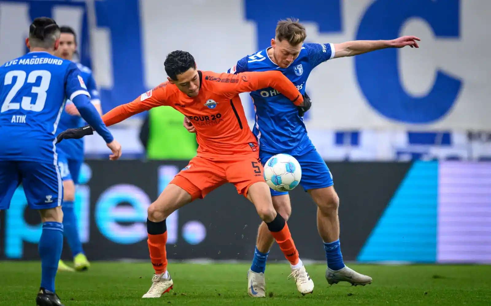 Image from 1. FC Magdeburg: ⚽️ Gegen den SC Paderborn holte unser Club 💙🤍 am vorletzten Spieltag...