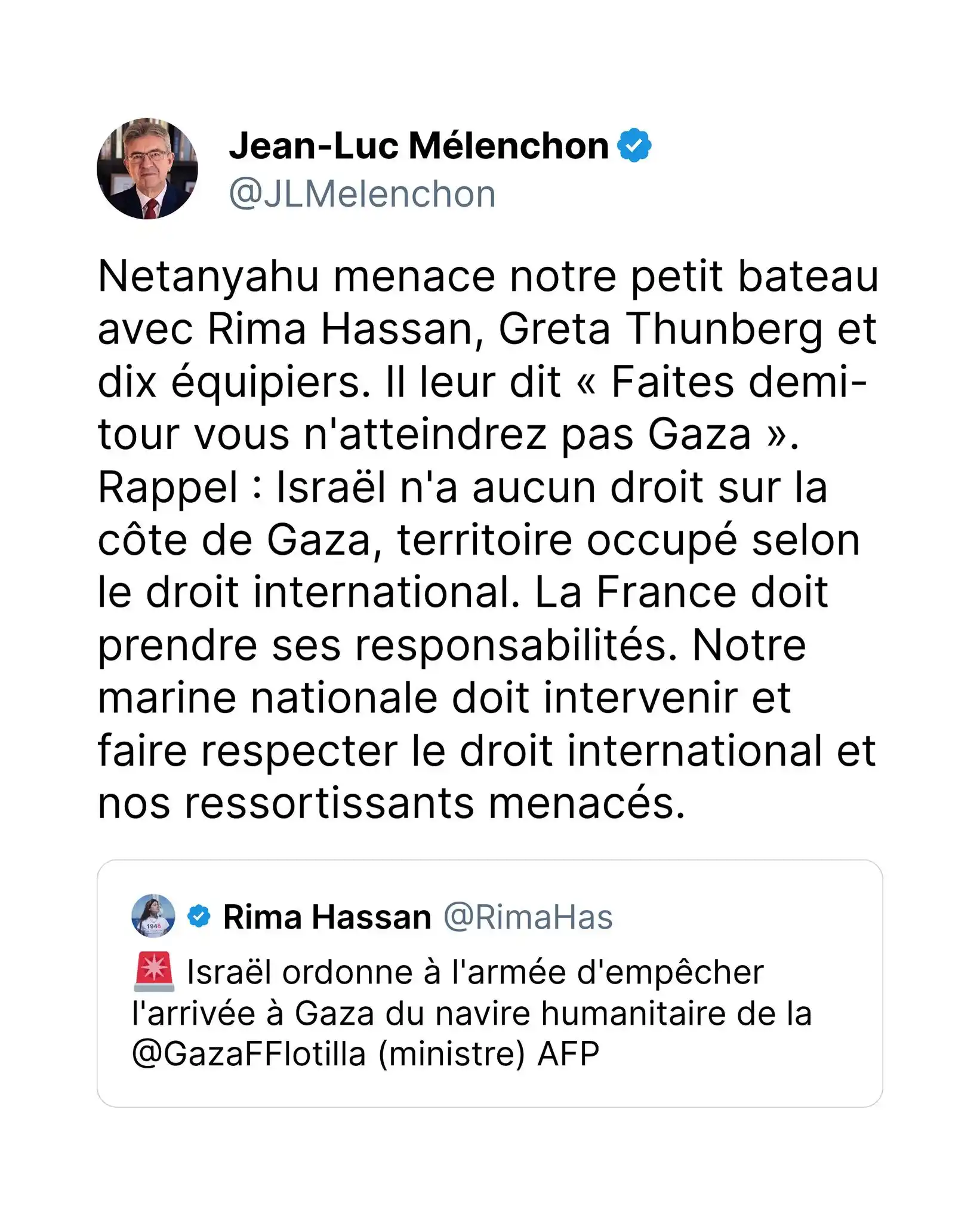 Jean-Luc Mélenchon post