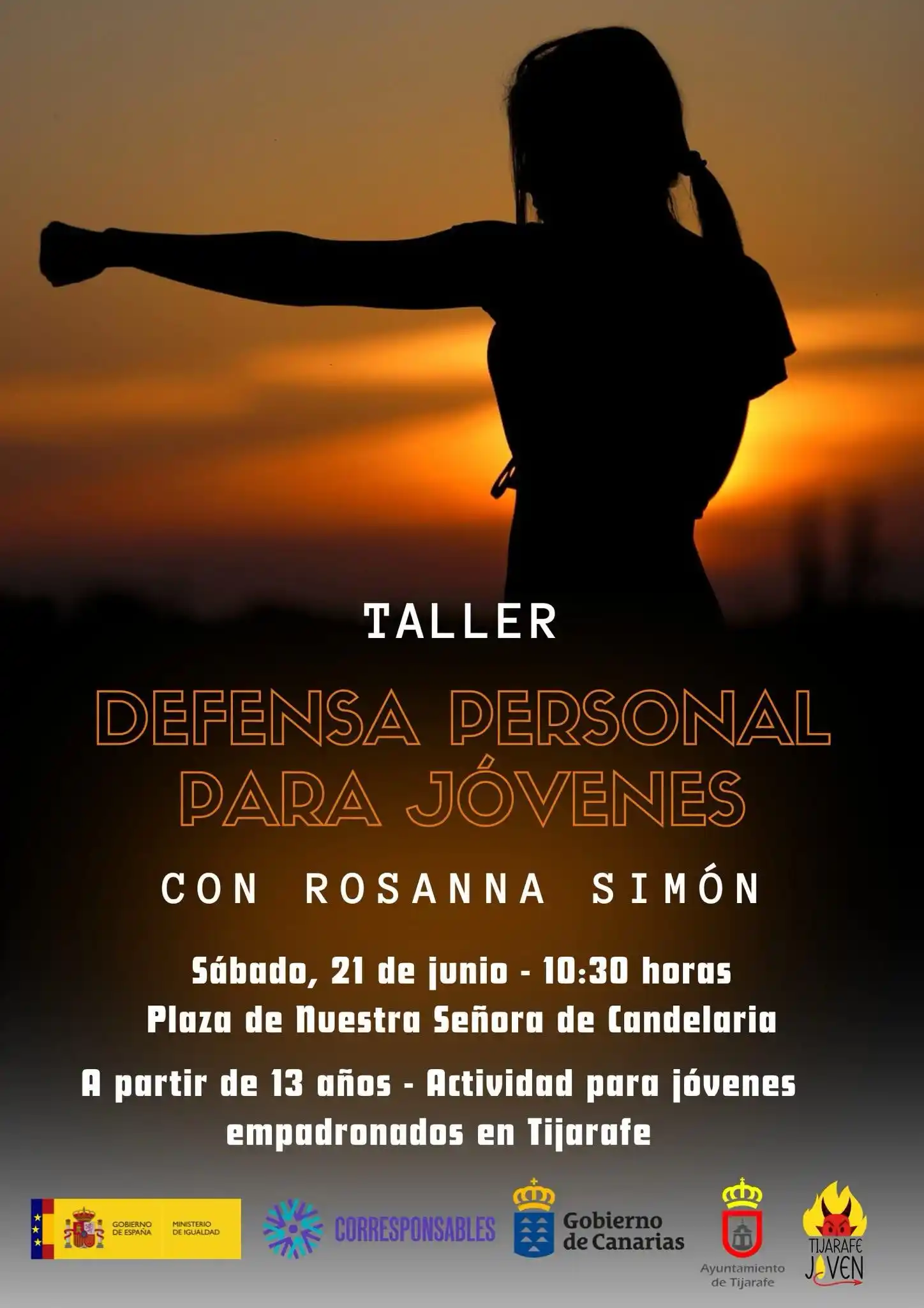 Image from Ayuntamiento de Tijarafe: 👦👧 JUVENTUD | Taller de defensa personal para jóvenes con Rosanna S...