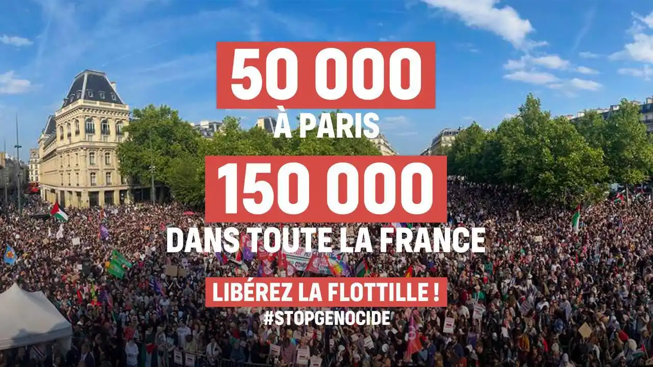 Image from Jean-Luc Mélenchon: La liberté de nos 12 héros dépend du rapport de force. Plus de 50 000 ...