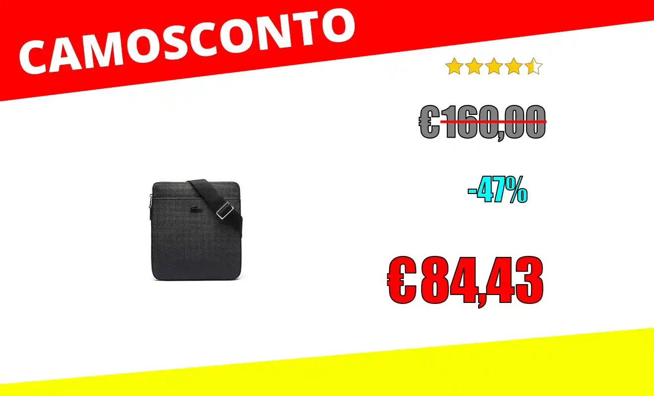 Image from OfferteSconto: *Lacoste uomo Chantaco Borsa porta spalla, Taglia unica* ❌ ~160,00€~...
