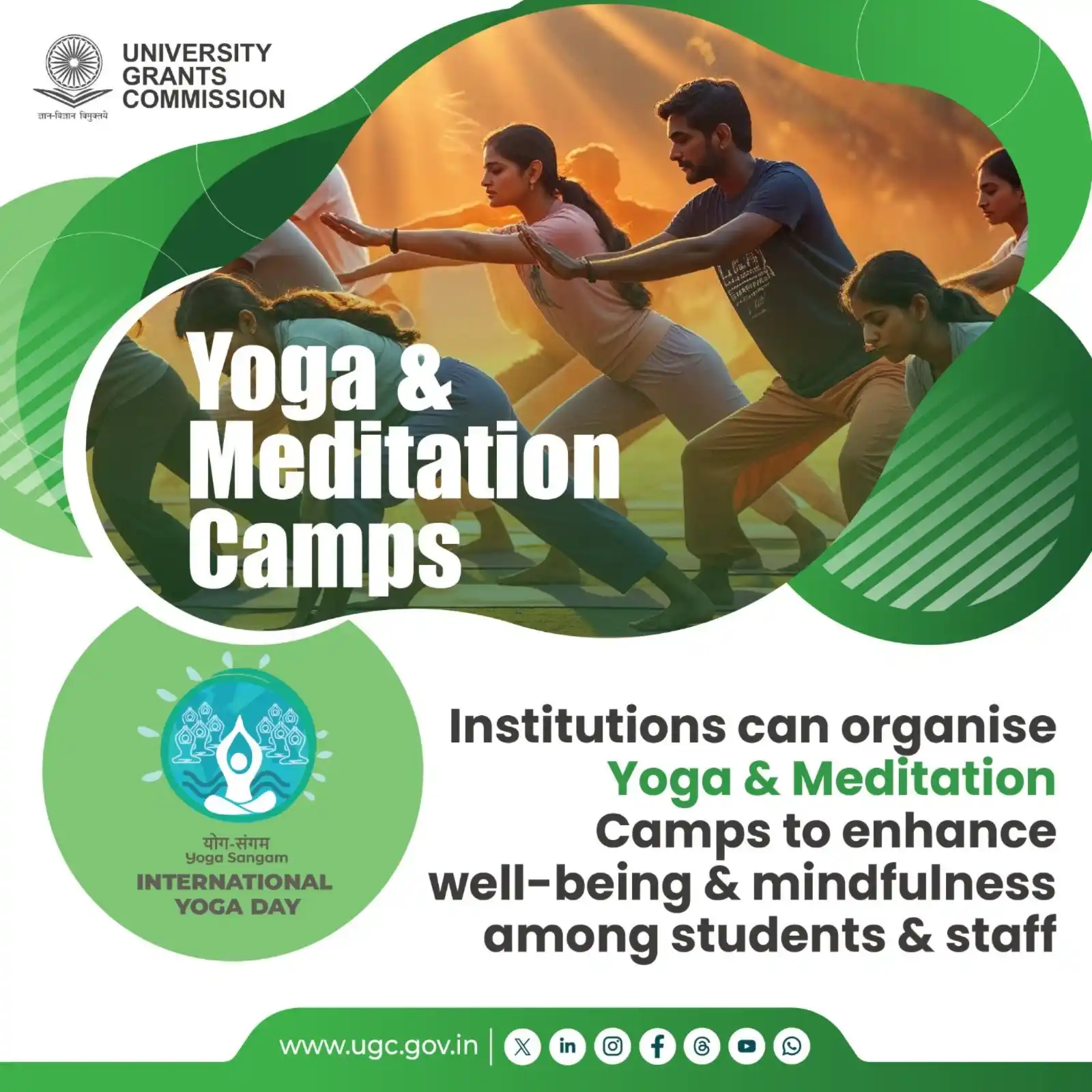 Image from UGC India: Looking for ways to improve student well-being? Consider Yoga & Medita...