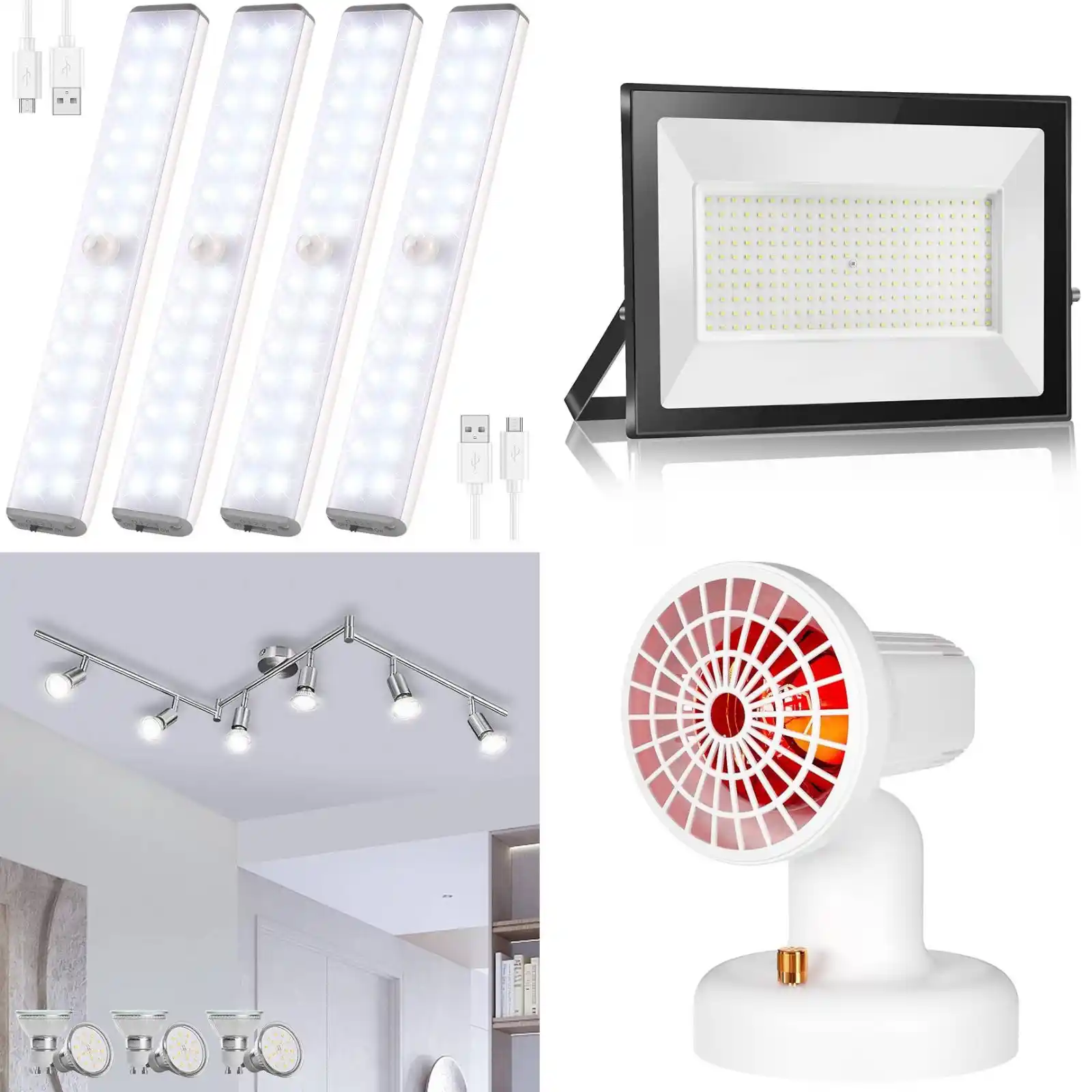 Image from OfferteSconto: *luci led cucina, 28 LED Luce per Armadio strisce led USBC Sensore Di ...