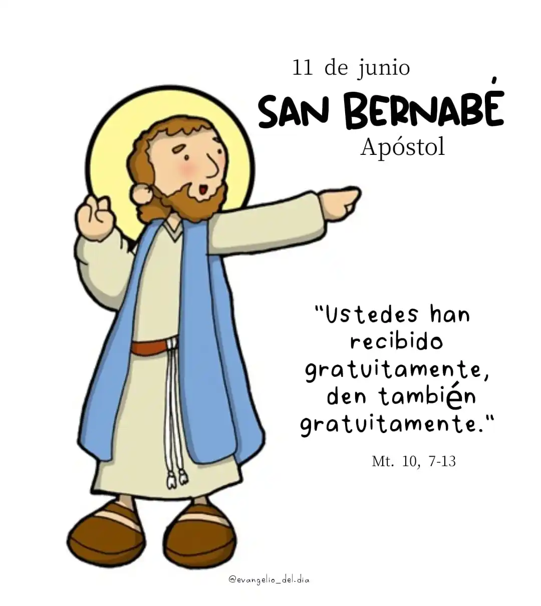Image from Evangelio_del.dia: Miércoles 11 de junio de 2025. San Bernabé, Apóstol. Evangelio según ...