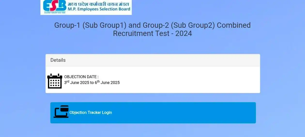 Image from Jobs91.com - Sarkari Jobs Alert: 🚨 MPESB Group-1 & Group-2 परीक्षा 2024 अब करें आपत्ति दर्ज! 🗓 3 जून ...