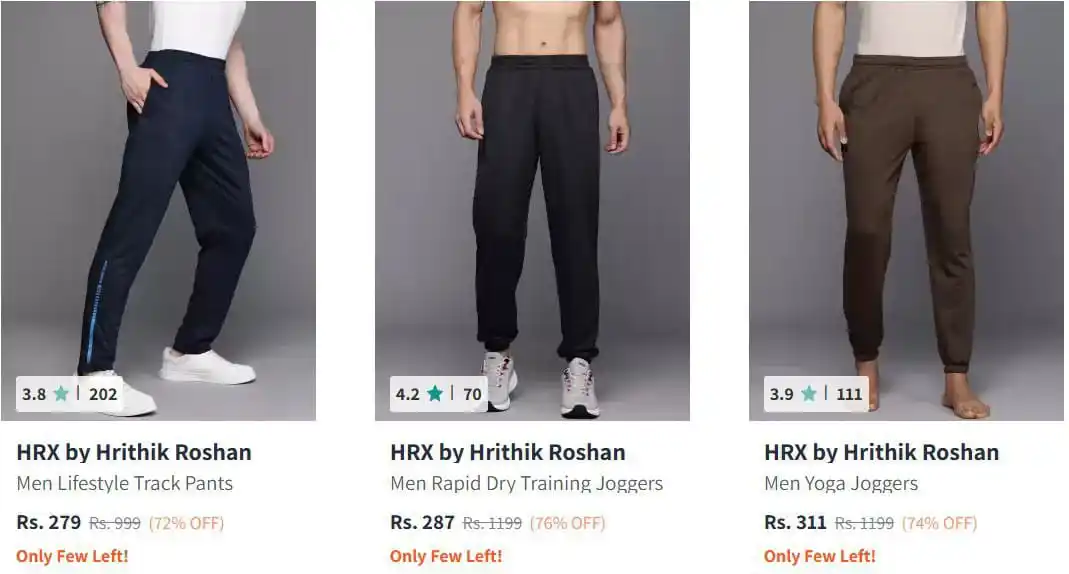 Image from Smart Save Deals: Myntra |🔥HRX Men's Dry Jogger Pants @279🔥 👉Link : https://myntr.i...