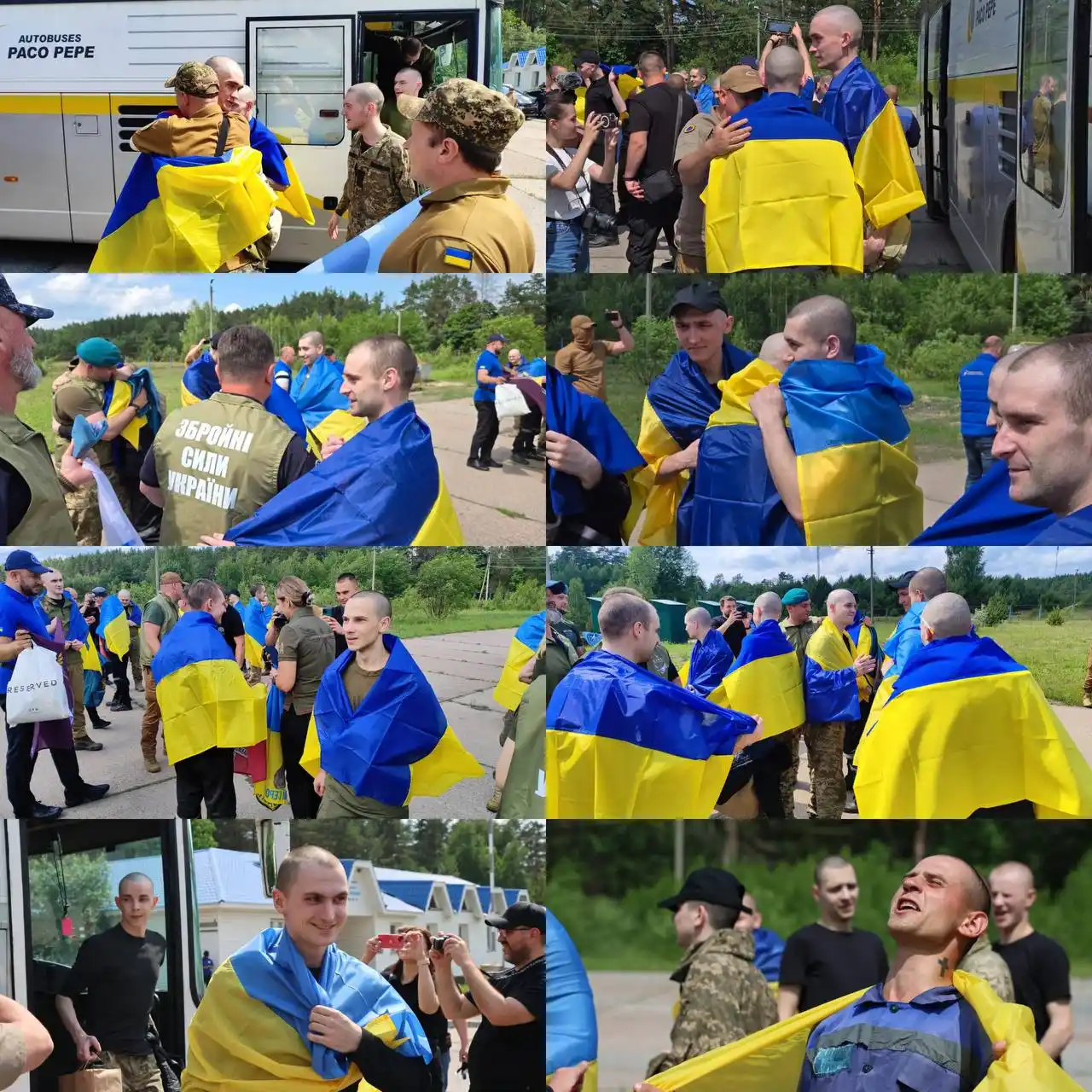 Image from Володимир Зеленський: Наші вдома. Українці повертаються додому з російського полону. Сьогодн...