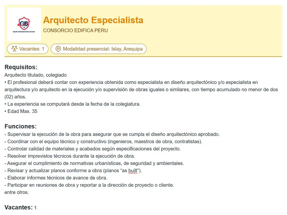 Image from Convocatorias de Trabajo ๐ต๐ช: ๐๐ก๐๐ฒ๐๐ฎ ๐ผ๐ฝ๐ผ๐ฟ๐๐๐ป๐ถ๐ฑ๐ฎ๐ฑ ๐น๐ฎ๐ฏ๐ผ๐ฟ๐ฎ๐น - SECTOR PRIVADO๐ ...