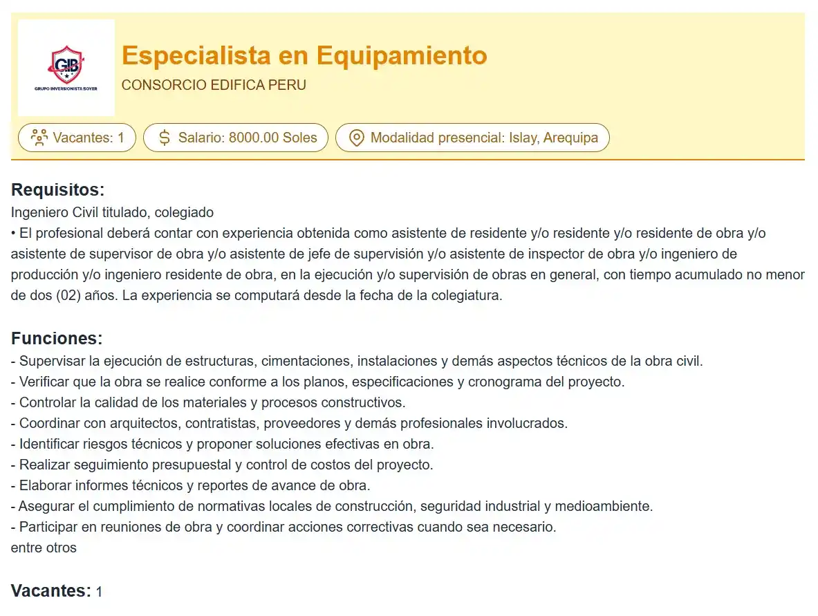 Image from Convocatorias de Trabajo ๐ต๐ช: ๐๐ก๐๐ฒ๐๐ฎ ๐ผ๐ฝ๐ผ๐ฟ๐๐๐ป๐ถ๐ฑ๐ฎ๐ฑ ๐น๐ฎ๐ฏ๐ผ๐ฟ๐ฎ๐น - SECTOR PRIVADO๐ ...