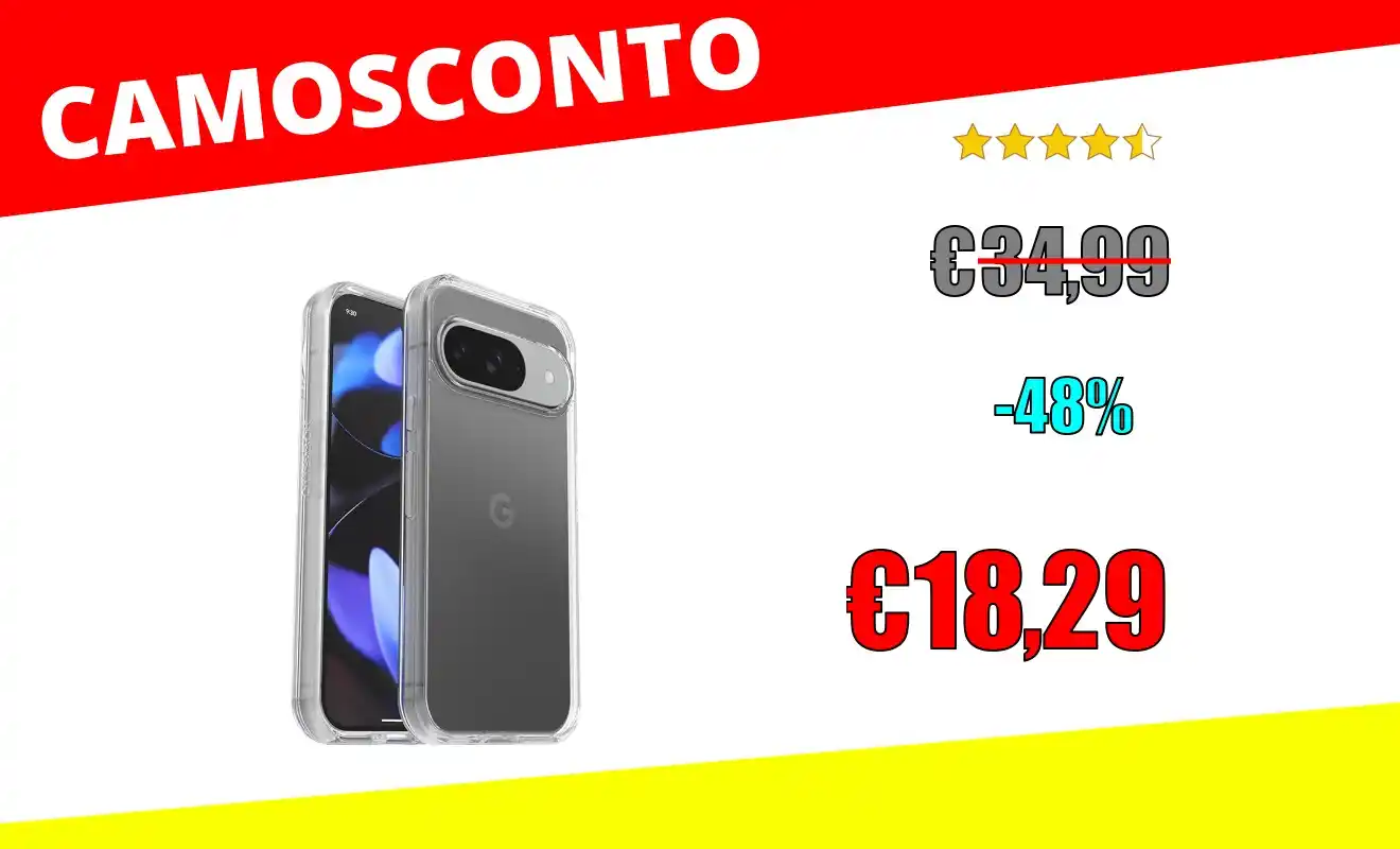 Image from OfferteSconto: *OtterBox Cover per Google Pixel 9 / Pixel 9 Pro Symmetry Clear, resis...